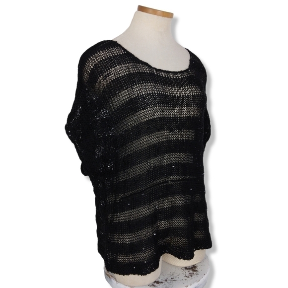 Eileen Fisher Sequin Chainmail Knit Top - Picture 5 of 12